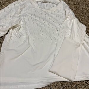 White Long Sleeve Zyia Top